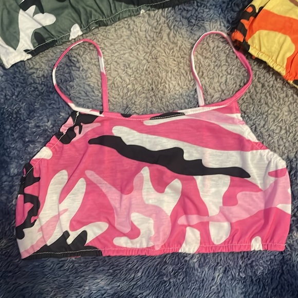 🇺🇸 3pk camo bralette sports bra M - Picture 2 of 7